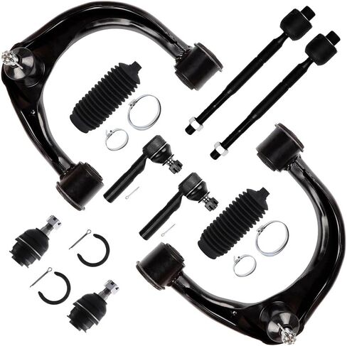 مجموعة تعليق SCITOO 10 قطع لـ 2003-2009 لسيارة Lexus GX470 2003-2009 لسيارة Toyota 4Runner 2007-2009 لسيارة Toyota FJ Cruiser ذراع التحكم العلوي الأمامي ومفصل كروي داخلي خارجي لقضيب التوجيه in Saudi Arabia