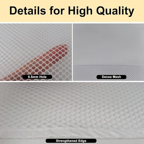 Balcony Safety Net for Kids Banister Guard-6.5ft X 3ft Thick Pet Balcony Guard Balcony Netting for Pets Rail Net for Balcony Apartment Cat Netting Safety Netting for Railings Stair Guard White in Saudi Arabia