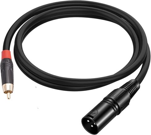 XLR to RCA Adapter Cable, 3-pin XLR Male to RCA Male Audio Cable Connector (3FT) in Kuwait
