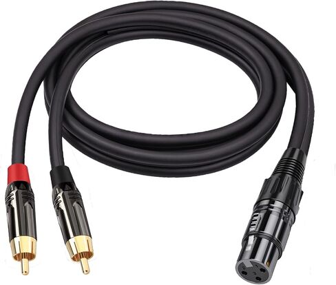 XLR to RCA Adapter Cable, 3-pin XLR Male to RCA Male Audio Cable Connector (3FT) in Kuwait