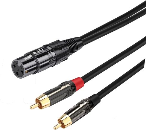 XLR to RCA Adapter Cable, 3-pin XLR Male to RCA Male Audio Cable Connector (3FT) in Kuwait