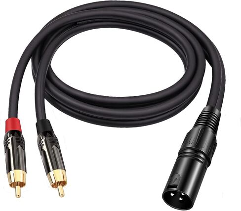 XLR to RCA Adapter Cable, 3-pin XLR Male to RCA Male Audio Cable Connector (3FT) in Kuwait