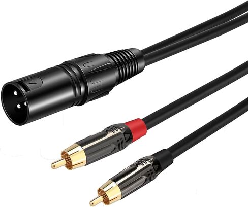 XLR to RCA Adapter Cable, 3-pin XLR Male to RCA Male Audio Cable Connector (3FT) in Kuwait