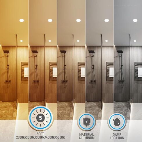 إضاءة LED نحيفة مقاس 6 بوصات من TORCHSTAR مع صندوق توصيل، إضاءة LED رفيعة للغاية 12 وات قابلة للتعتيم من الألومنيوم، ضوء نهاري 5000 كلفن، إضاءة سفلية LED من السلسلة الأساسية، ETL ونجمة الطاقة، حزمة من 6 قطع in Saudi Arabia
