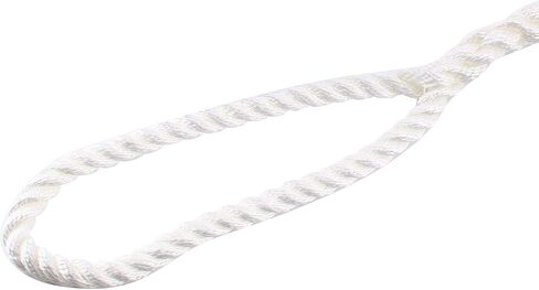 Amarine Made 5/8 inch 50 feet 3 Strand Twisted Nylon Rope Dockline Multipurpose Utility Line - Alkali and Weather Resistant - Crafts, Towing, Dock Line (White) in Saudi Arabia