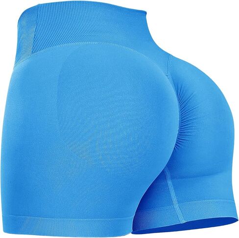 SEASUM Cross Waist Women Workout Shorts Booty Leggings Shorts Anti-Cellulite Scrunch Butt Lift in Saudi Arabia
