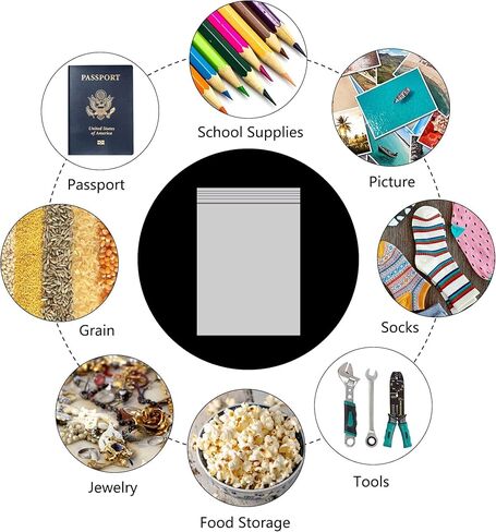 أكياس سحاب شفافة قابلة لإعادة الإغلاق مقاس 4 × 6 بوصات أكياس قفل بسحاب 300 قطعة أكياس تخزين الوجبات الخفيفة قابلة للإغلاق 4 مل للوازم المدرسية وأدوات المجوهرات والجوارب ومطبوعات الحبوب والبطاقات والحلوى وعينة البذور والحرف اليدوية الفشار in Kuwait