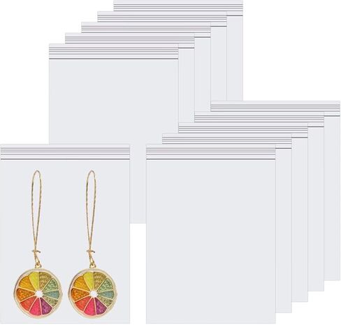 Small Zipper Bags for Jewelry 2x3" 1000pcs Tiny Clear Plastic Poly Bags Resealable Thick Strong Zipper Baggies with Resealable Lock Seal Zipper for Beads Rings Earrings Coins 7 Sizes to Choose from in Saudi Arabia