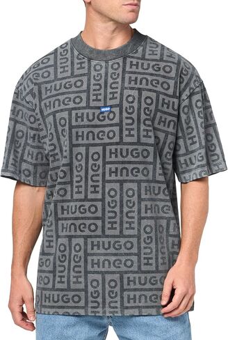 HUGO Men's Allover Logo Cotton T-Shirt in Saudi Arabia