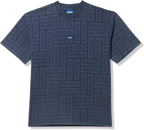 HUGO Men's Allover Logo Cotton T-Shirt in Saudi Arabia