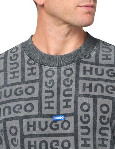 HUGO Men's Allover Logo Cotton T-Shirt in Saudi Arabia
