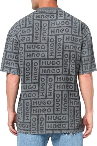 HUGO Men's Allover Logo Cotton T-Shirt in Saudi Arabia