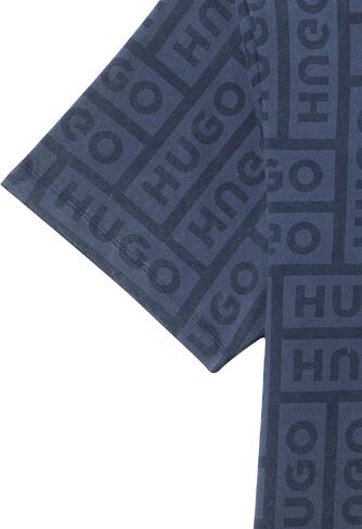 HUGO Men's Allover Logo Cotton T-Shirt in Saudi Arabia