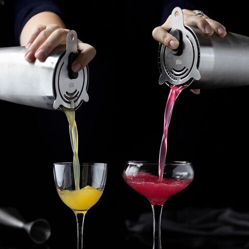 Piña Barware's The Hawthornette - Stainless Steel Commercial Hawthorne Style Cocktail Bar Strainer with Two Coils, Polished Finish 1 Pack in Kuwait