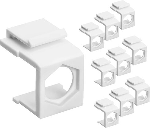 Cmple – Blank Insert Snap-in F Type Coax Connector for Keystone Wallplate - 10 Pack, Ivory in Saudi Arabia