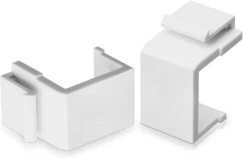 Cmple – Blank Insert Snap-in F Type Coax Connector for Keystone Wallplate - 10 Pack, Ivory in Saudi Arabia