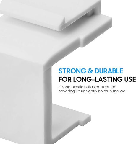 Cmple – Blank Insert Snap-in F Type Coax Connector for Keystone Wallplate - 10 Pack, Ivory in Saudi Arabia