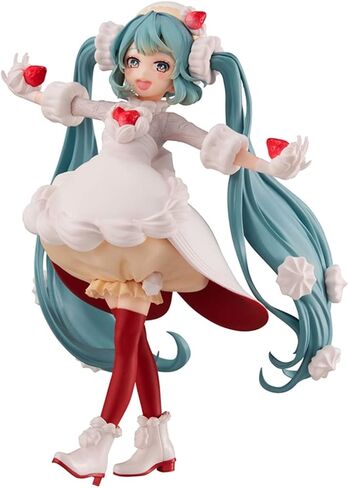 Furyu Hatsune Miku (Sweet Tea Time Strawberry Shortcake Version) PVC Figure, Multicolor in Saudi Arabia