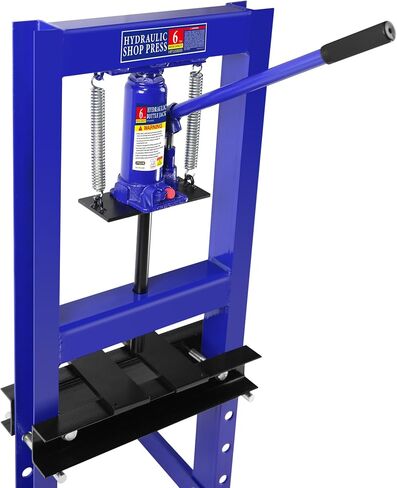 6 Ton Hydraulic Press, Benchtop Press with Press Plates, H-Frame Garage Floor Press, Adjustable Working Table Height, Hydraulic Shop Floor Press for Gears and Bearings in Saudi Arabia