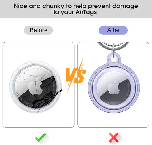 علامات الهواء - 4 عبوات من سلسلة مفاتيح Apple GPS Tracker Airtag مقاومة للماء، 4 عبوات حامل تعقب لـ Apple Airtag in Kuwait