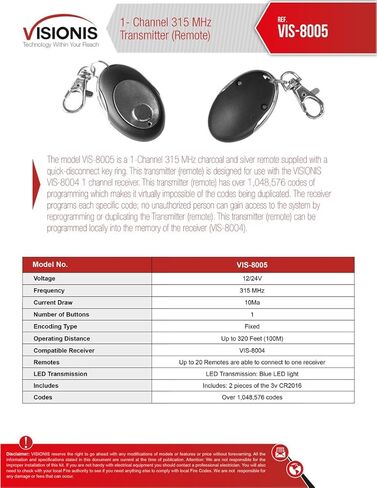 Visionis FPC-5013 One Door Access Control Inswinging Door 600lbs Electromagnetic Lock Kit with Wireless Receiver and Remote Magnetic Lock System in Kuwait