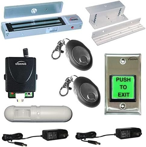 Visionis FPC-5013 One Door Access Control Inswinging Door 600lbs Electromagnetic Lock Kit with Wireless Receiver and Remote Magnetic Lock System in Kuwait
