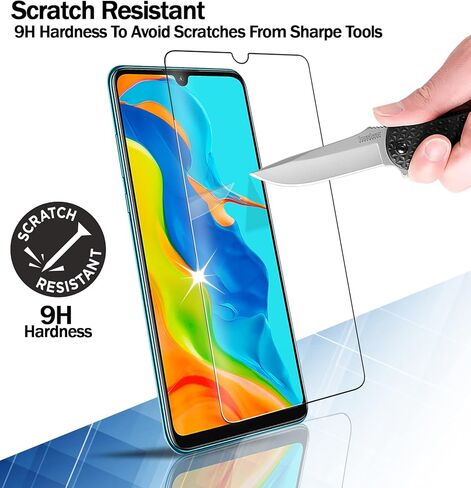 Screen Protector [4-Pack] for Samsung Galaxy A03/ A03S / A03 Core / A02/ A02s, Tempered Glass Film Screen Protector, 0.33mm [LifetimeWarranty][Anti-Scratch][Anti-Shatter] in Saudi Arabia