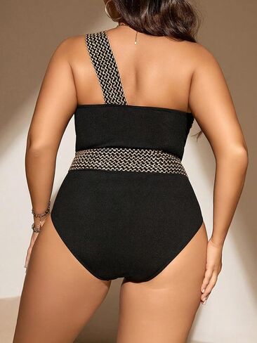 بدلة سباحة نسائية من MakeMeChic بمقاس كبير قطعة واحدة وكتف واحد مونوكيني in Saudi Arabia