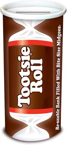 توتسي رول بانك، بنك بيجي قابل لإعادة الاستخدام مملوء بـ توتسي رول ميدجيس، 118 مل (عبوة من 24 قطعة) in Kuwait