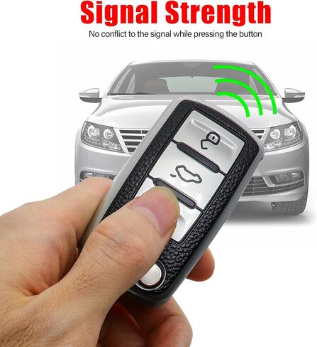 غطاء غطاء مفتاح VW Key Fob فائق النعومة من مادة TPU مع غطاء مفتاح سلسلة مفاتيح حماية 360 درجة متوافق مع VW Volkswagen Jetta Golf Polo MK6 Passat Tiguan Beetle 3 أزرار، أزرق in Kuwait