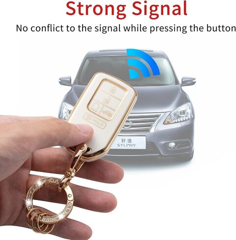 Gematay For Honda Key Fob Cover, Car Key Case Protector for Honda Civic Accord Pilot CRV Odyssey Key Fob Shell with keychain, Black in Saudi Arabia
