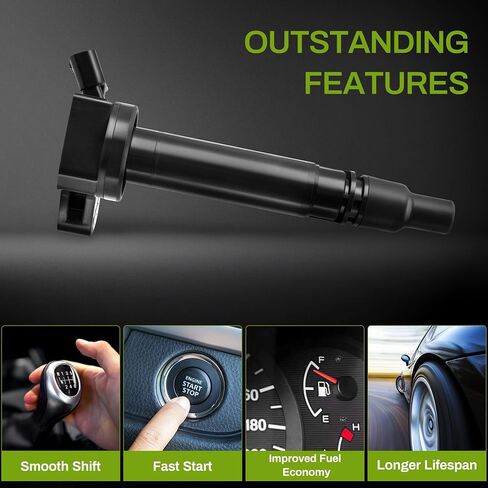مجموعة ملفات الإشعال AUTOSAVER88 مكونة من 4 قطع متوافقة مع Camry RAV4 Avalon Highlander Land Cruiser Sequoia Tundra، Scion tC، Lexus GX460 LS460 LS600h LX570 2007-2020 in Saudi Arabia