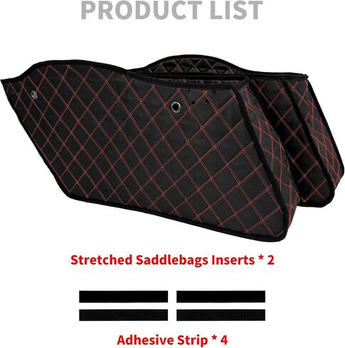 HDBUBALUS Saddlebag Liners Inserts Compatible with Harley Extended Bag Touring Electra Street Glide Road King 1993-2013 (Red Thread) in Saudi Arabia