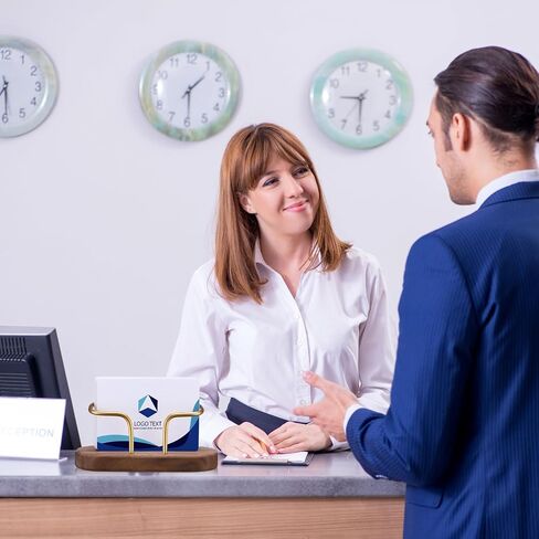 3 قطع حامل بطاقة عمل خشبية للمكتب، حامل بطاقة ذهبية، حامل معدني لبطاقة الاسم، منظم سطح المكتب، حامل خشبي لبطاقة العمل، حامل بطاقة بريدية لمكتب المنزل، سطح المكتب، لون الجوز in Saudi Arabia
