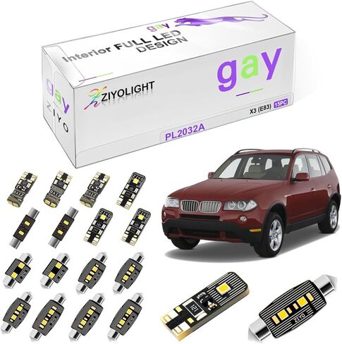 PL2033A - (20 Bulbs) LED Interior Light Kit Replacement for BMW F25 X3 2011-2017, White Dome Light Bulbs Upgrade Error Free in Saudi Arabia