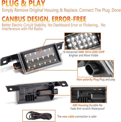 LED Truck Bed Light, Led Rear Cargo Area Lamp Perimeter Lights Compatible With Chevy Silverado Gmc Sierra 1500 2500hd 3500hd 2014 2015 2016 2017 2018 2019 2020 Stock Bed Lights,23145347,23295943 (OEM) in Kuwait