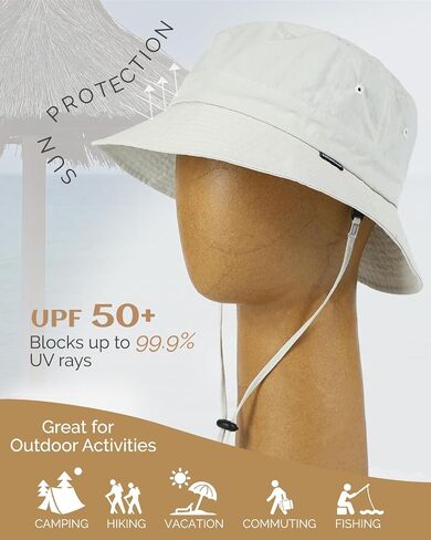 Waterproof Bucket Hat Rain Hat Sun Hats for Women Men UV Protection Packable Summer Hat UPF50 Hiking Fishing Hat in Saudi Arabia