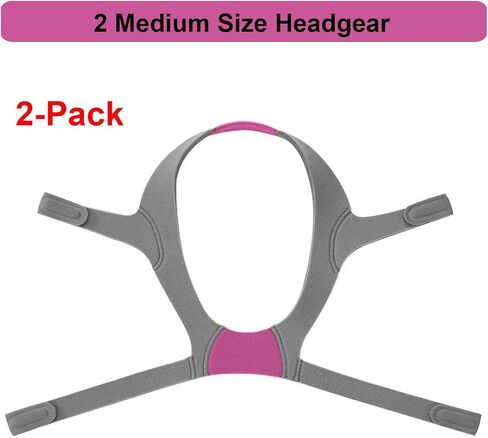 2-Pack Headgear Compatible with AirFit N20 CPAP Mask for Her, Replacement Straps for Air Fit N20/AirTouch N20 Accessories, N20 Headgear Strap, Standard Size, Pink in Saudi Arabia