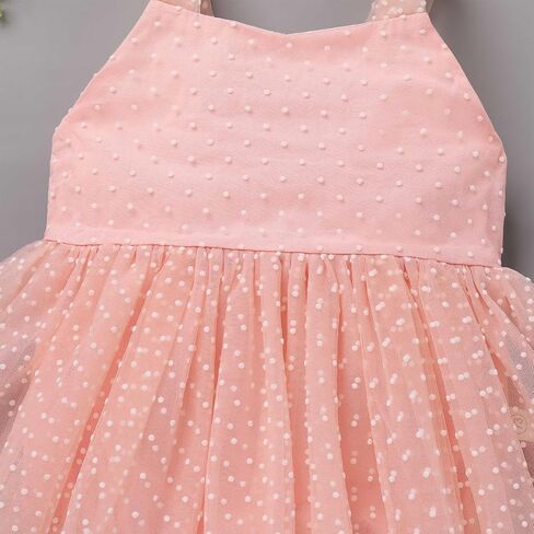 IBTOM CASTLE Newborn Baby Girls Romper Dress Backless Jumpsuit Bodysuit Birthday Cake Smash Princess Tulle Tutu Ruffle Dress in Saudi Arabia