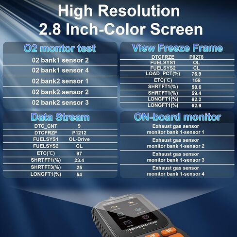 OBD2 Scanner Car Code Reader Car Check Engine and Scanner for Car Professional EOBD Scanner Diagnostic Tool for All OBDII Compliant Vehicles After 1996, 2024 Upgraded (OBDII+EOBD) in Saudi Arabia