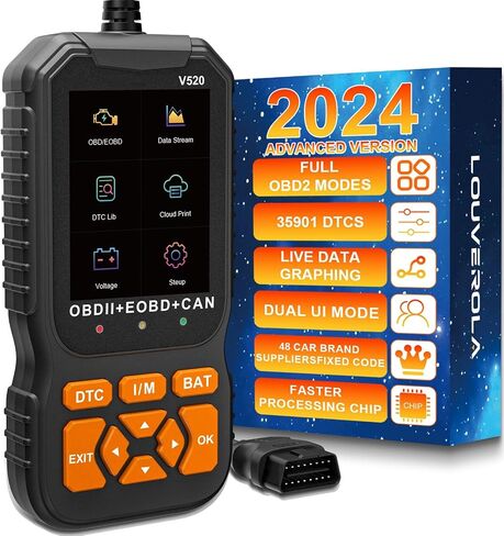 OBD2 Scanner Car Code Reader Car Check Engine and Scanner for Car Professional EOBD Scanner Diagnostic Tool for All OBDII Compliant Vehicles After 1996, 2024 Upgraded (OBDII+EOBD) in Saudi Arabia