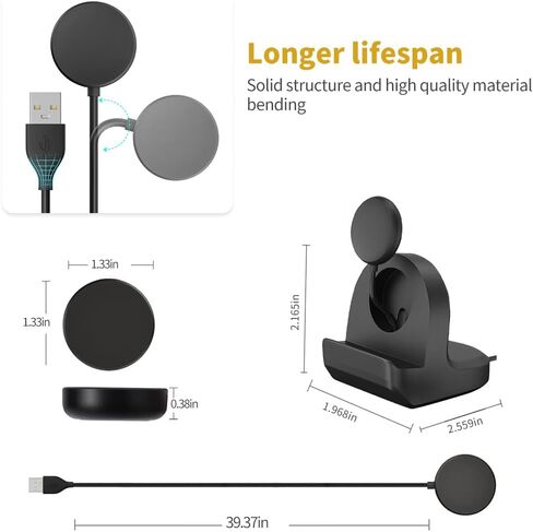 TUCANA Type-C Cable and Charger Stand Combo Compatible with Galaxy Watch6，Watch6 Classic, Watch5, Watch 5 pro, Watch4, Watch3 Active, Durable Non-Slip Stable Base，Magnetic Charging Station in Saudi Arabia