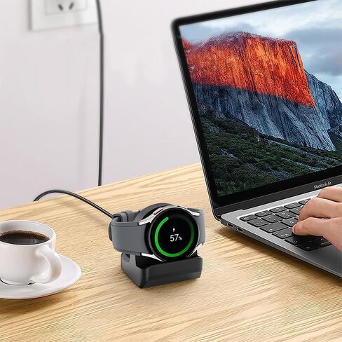 TUCANA Type-C Cable and Charger Stand Combo Compatible with Galaxy Watch6，Watch6 Classic, Watch5, Watch 5 pro, Watch4, Watch3 Active, Durable Non-Slip Stable Base，Magnetic Charging Station in Saudi Arabia
