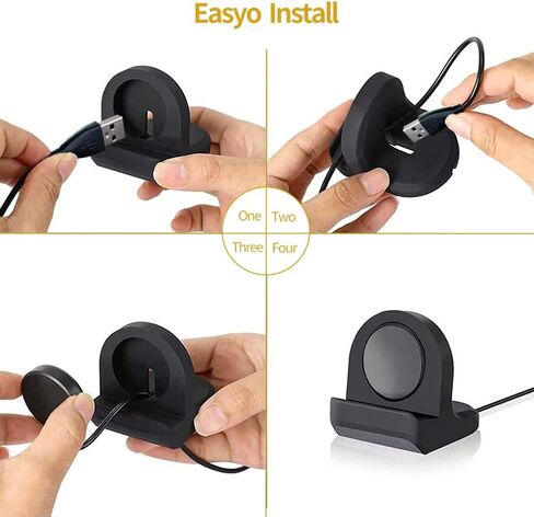 TUCANA Type-C Cable and Charger Stand Combo Compatible with Galaxy Watch6，Watch6 Classic, Watch5, Watch 5 pro, Watch4, Watch3 Active, Durable Non-Slip Stable Base，Magnetic Charging Station in Saudi Arabia