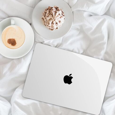 G JGOO متوافق مع حافظة MacBook Air 15 بوصة 2024 2023 إصدار M3 M2 Chip A3114 A2941 Touch ID وRetina Retina، حافظة حماية صلبة للكمبيوتر المحمول + غطاء لوحة مفاتيح + واقي شاشة، شفاف كريستالي in Kuwait
