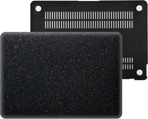 Glitter Black Hard Case Compatible with MacBook Pro 16 Inch Case 2021 Release Model A2485 M1 Pro/M1 Max Chip with Touch ID,AMCJJ Shiny Plastic Laptop Hard Shell Cover & Keyboard Cover Skin in Saudi Arabia
