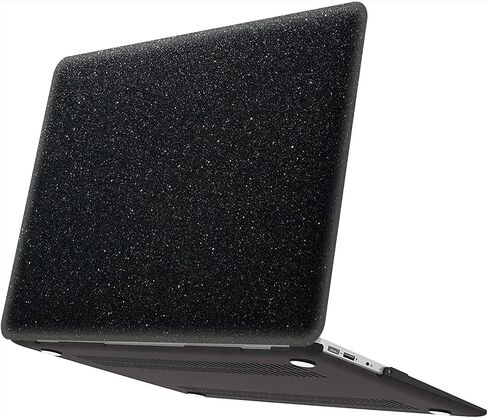 Glitter Black Hard Case Compatible with MacBook Pro 16 Inch Case 2021 Release Model A2485 M1 Pro/M1 Max Chip with Touch ID,AMCJJ Shiny Plastic Laptop Hard Shell Cover & Keyboard Cover Skin in Saudi Arabia