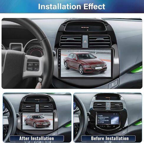 Android 13 Car Stereo for Chevrolet Chevy Spark 2011-2014 with Wireless Apple Carplay&Android Auto,9 Inch Touch Screen Car Radio with GPS WiFi Bluetooth FM/RDS Radio SWC AUX-in +Backup Camera[1+32G] in Saudi Arabia