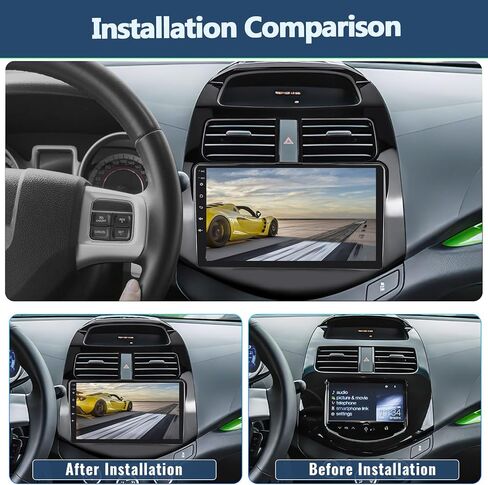 Android 13 Car Stereo for Chevrolet Chevy Spark 2011-2014 with Wireless Apple Carplay&Android Auto,9 Inch Touch Screen Car Radio with GPS WiFi Bluetooth FM/RDS Radio SWC AUX-in +Backup Camera[1+32G] in Saudi Arabia