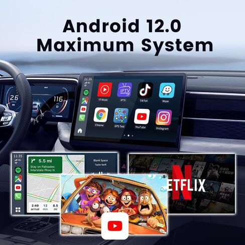 CarlinKit Ai Box CarPlay Wireless Adapter Multimedia Box for Wired CarPlay Car. Plug and Play Wired to Wireless CarPlay Android Auto, QCM6125 8-core 4G+64G WiFi 2.4G+5G Bluetooth 4.2 BLE+5.0 BLE in Saudi Arabia